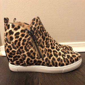 Leopard Wedge sneakers